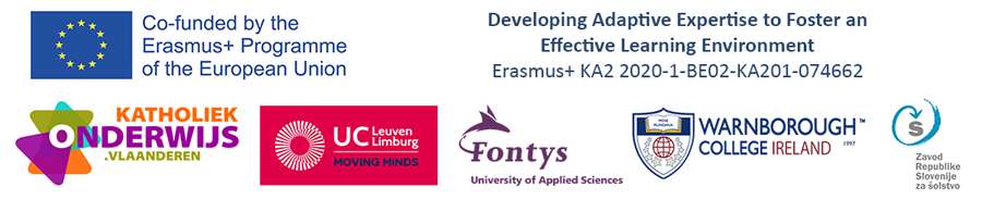 All partners on the KA2 ERASMUS+ project for Developing Adaptive Expertise to Foster an Effective Learning Environment